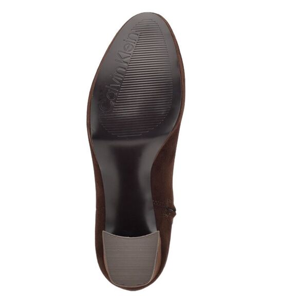 NWT CALVIN KLEIN UDA HEELED BROWN BOOTIES WOMENS SIZE 10 *New in box* - Picture 3 of 5
